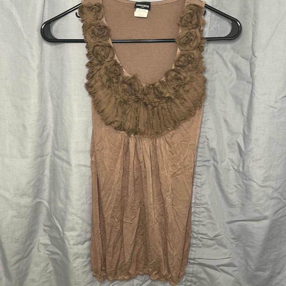 Brown tank top size small